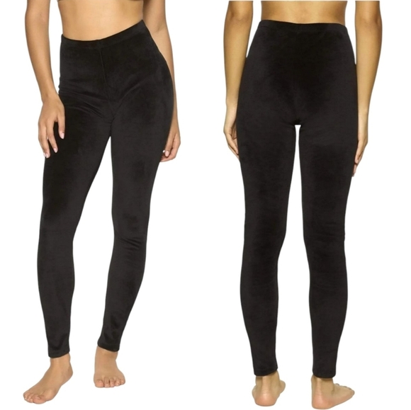 VELVETY Black Stretch Vintage Leggings Pants Medium Large - Picture 9 of 10